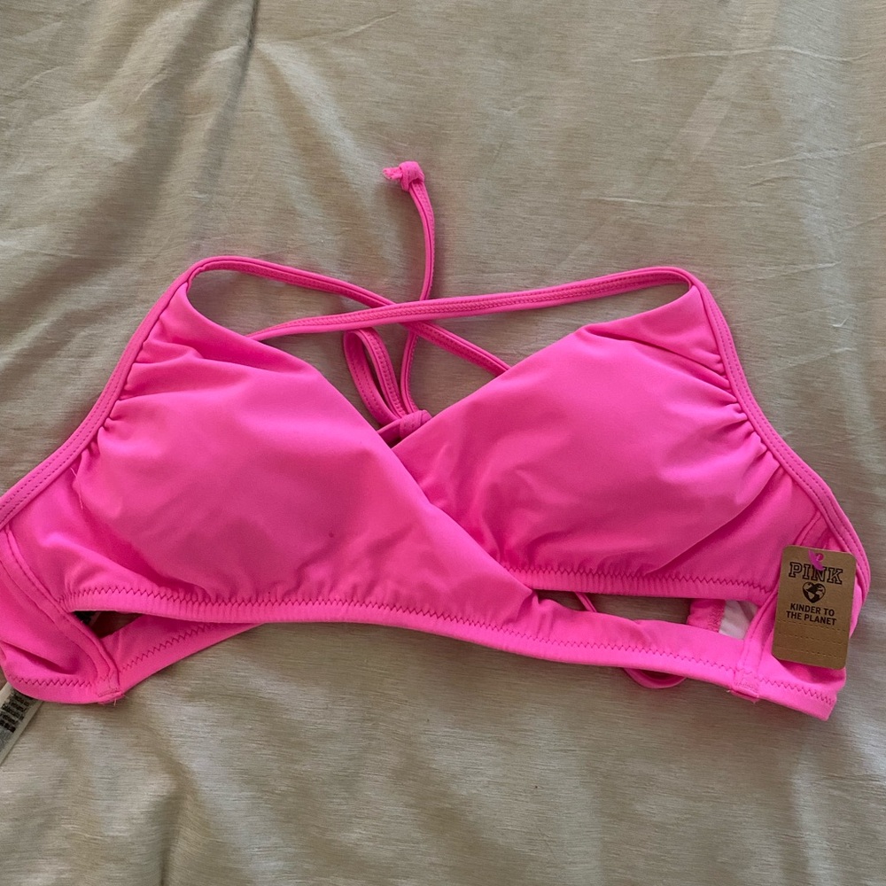 PINK Victoria's Secret Bright Pink Bikini Top